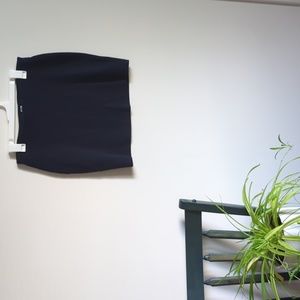 Navy Blue, Ribbed Skirt.